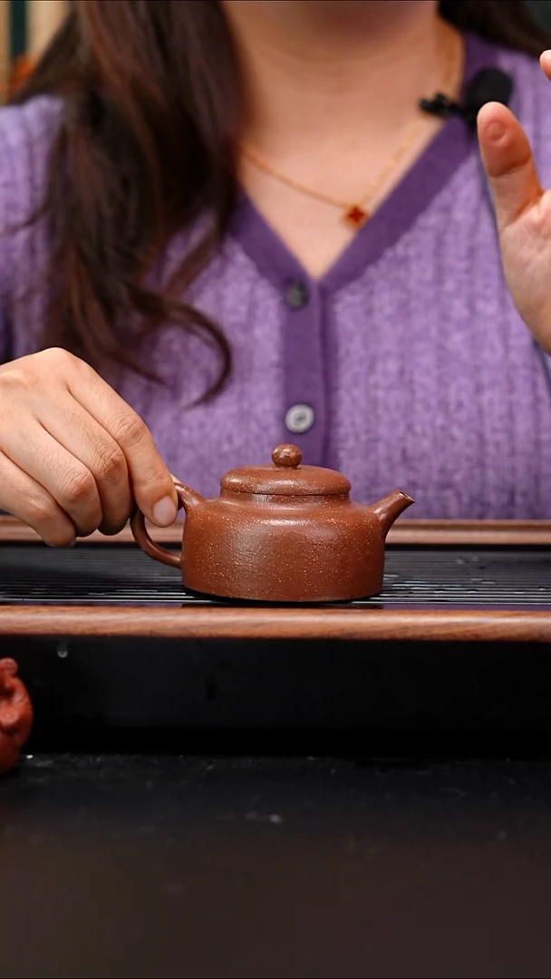 茶壶紫砂红朱段井栏120cc
