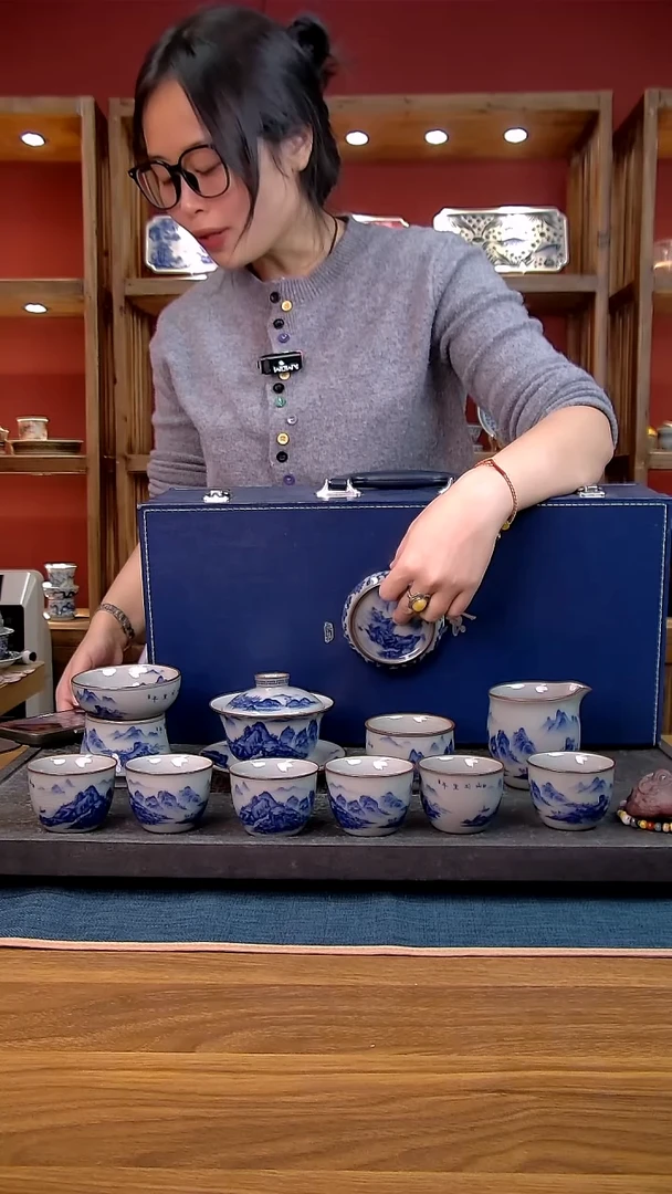 礼盒款11件套 老陶泥开片纹陶瓷茶具