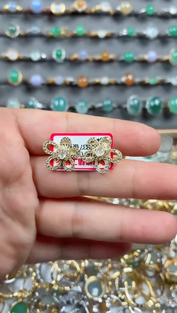 银S925镶嵌戒指翡翠.