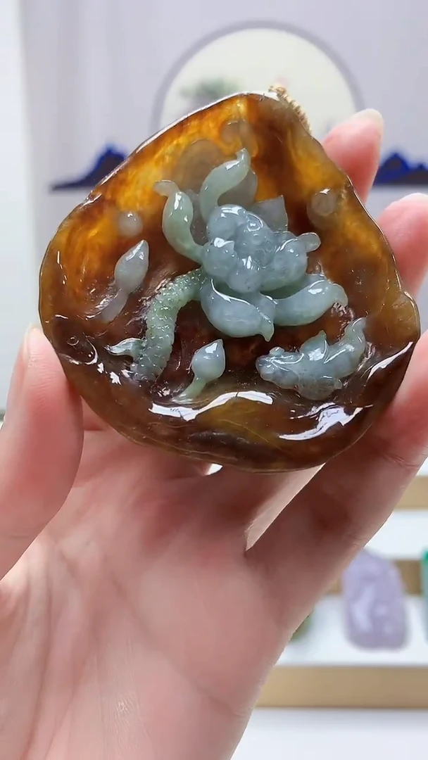 未镶嵌定制翡翠4917zm-毛货挂件72