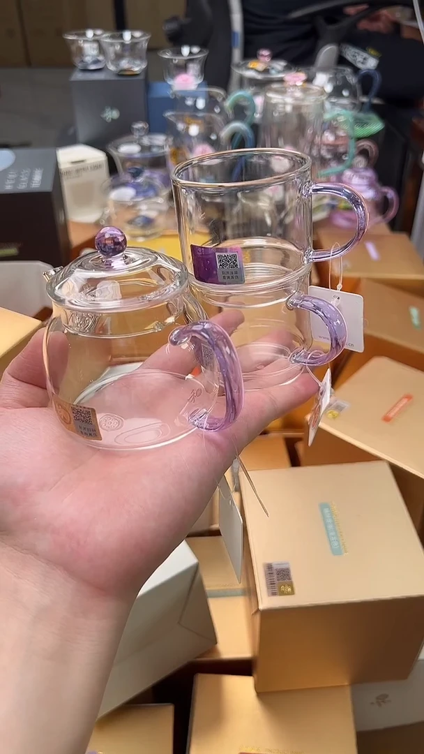 @@禾器晶彩言卿壶浅紫+逸杯紫2只