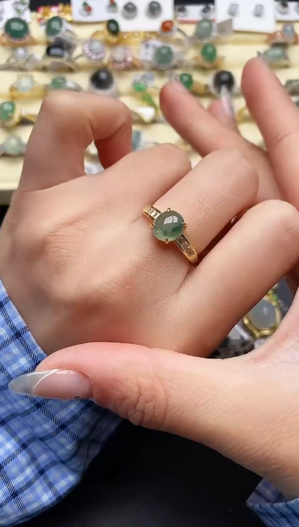 【闪购商品】翡翠戒指银S925镶嵌2222222222+5