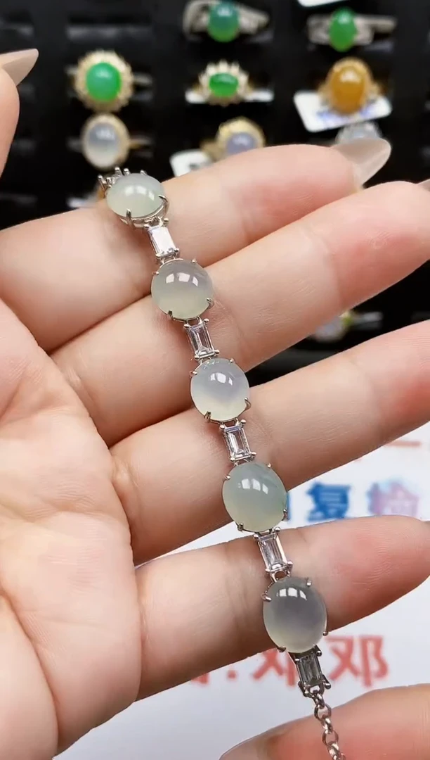 银S925镶嵌戒指翡翠0534