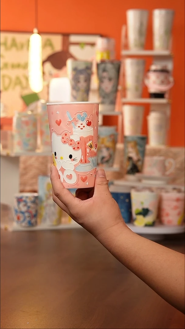 景德镇手工手绘文创陶瓷杯