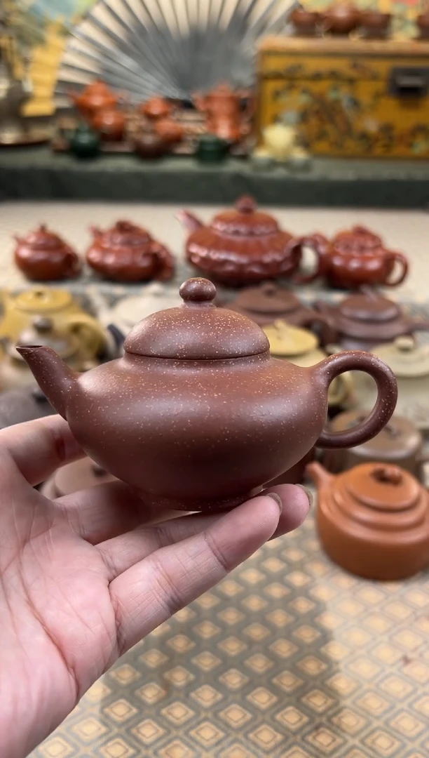 茶壶紫砂紫泥撒砂华颖壶150CC