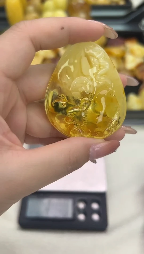 裸石琥珀未镶嵌琥珀蜜蜡吊坠