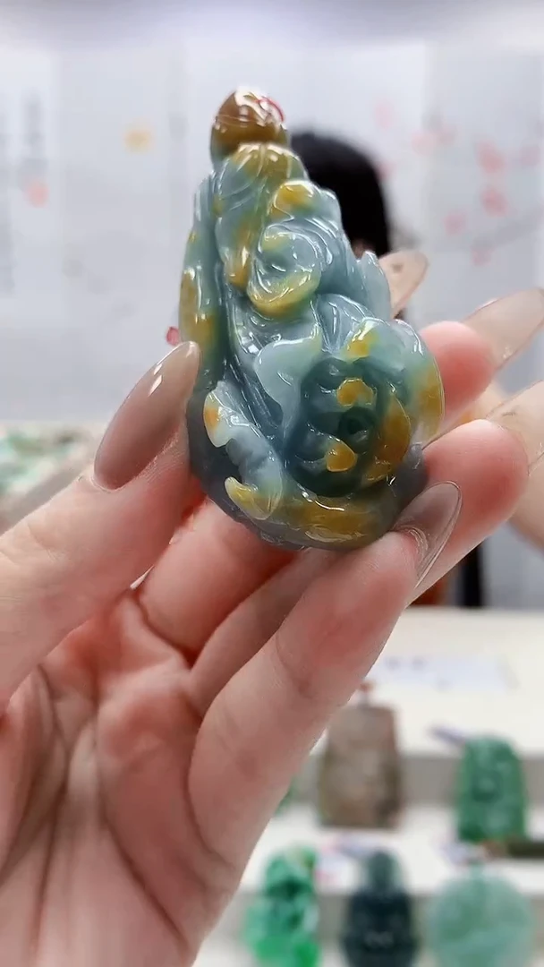 未镶嵌定制翡翠4852lr-毛货挂件20