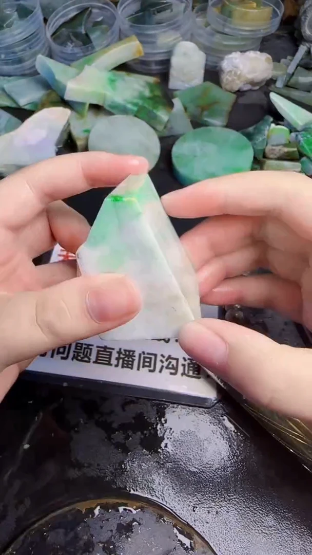 未镶嵌挂件翡翠生**花天然翡翠017