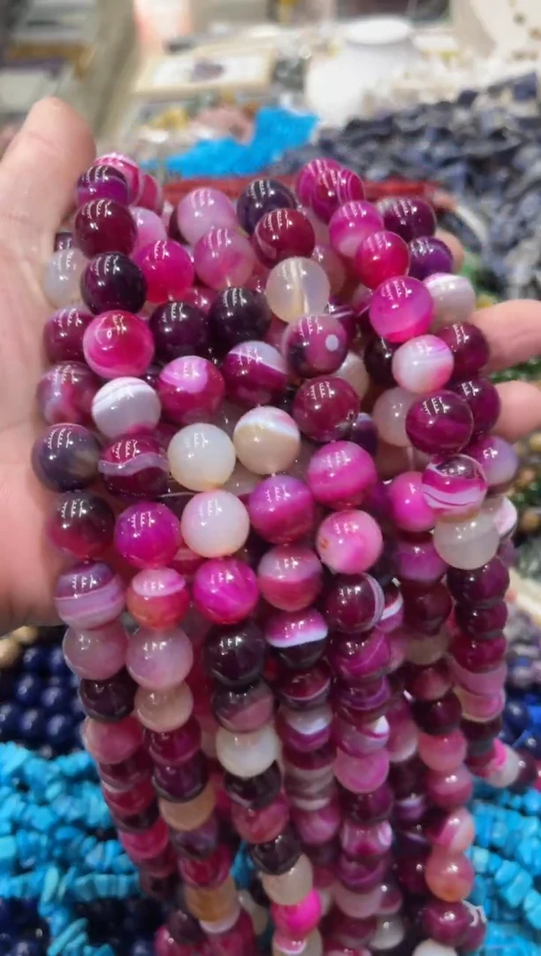 未镶嵌玛瑙/玉髓珠宝半成品两条