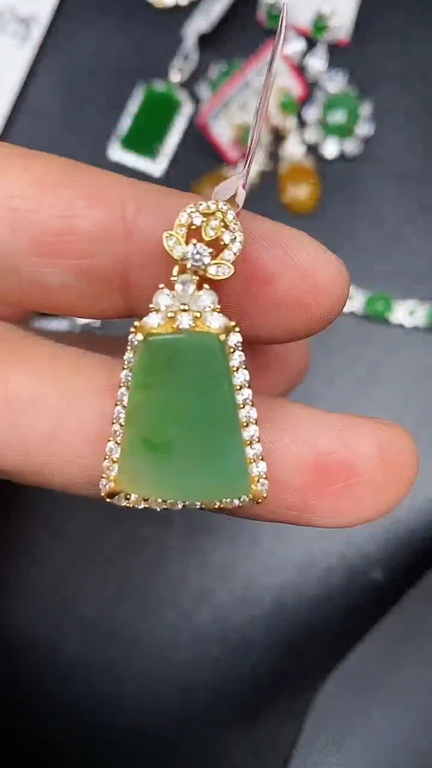 银S925镶嵌戒指翡翠3320