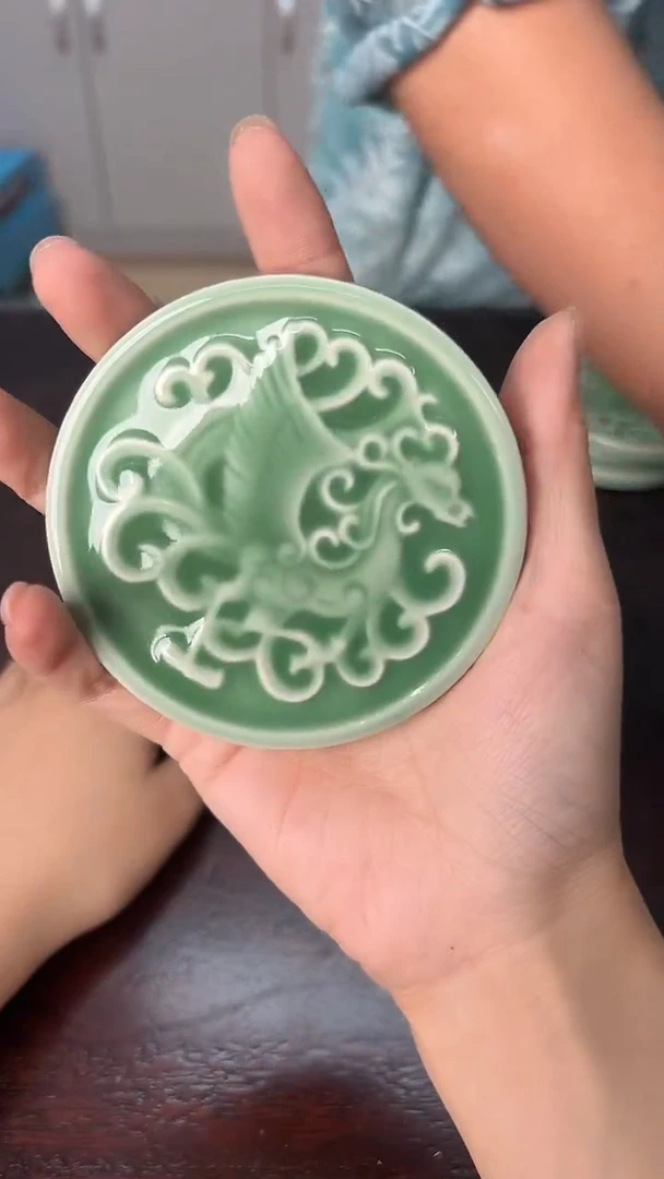 龙泉云间青瓷小米茶器