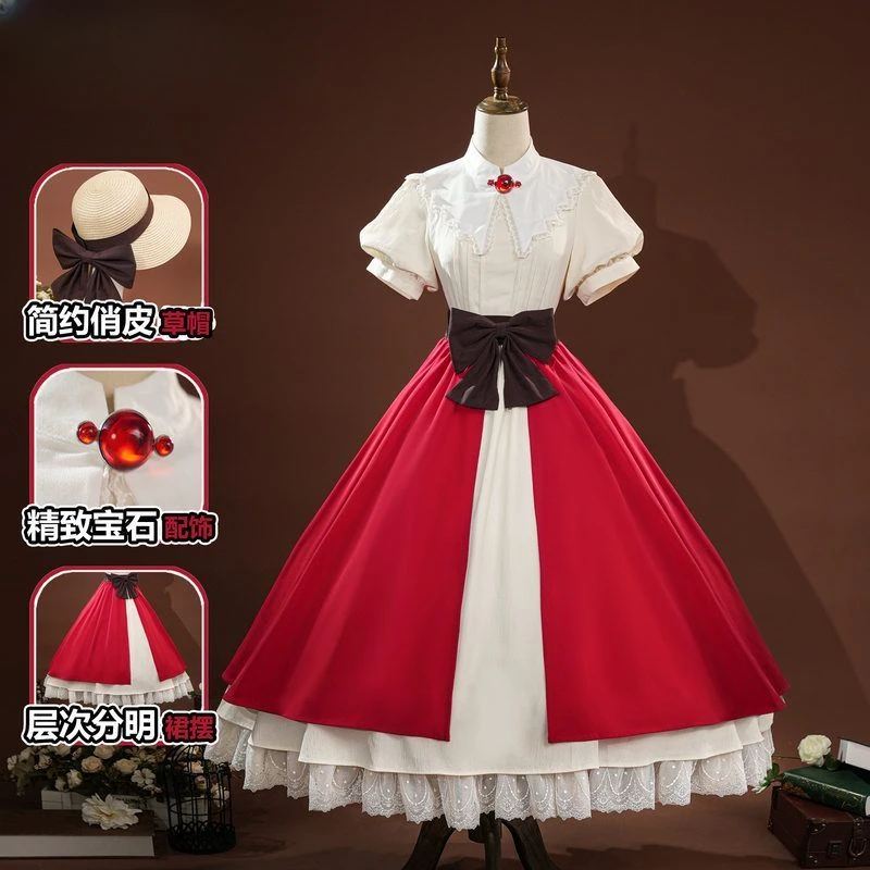 百变小樱cos服木之本樱曾祖父的礼物小樱cosplay动漫服装复古红色