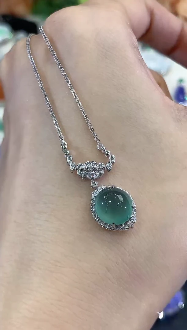 套链18K金镶嵌翡翠C120