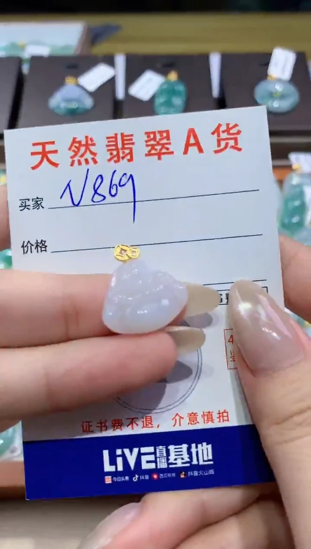 颈饰未镶嵌翡翠天然缅甸翡翠A货挂件