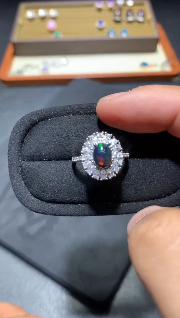 未镶嵌欧泊戒指Y100