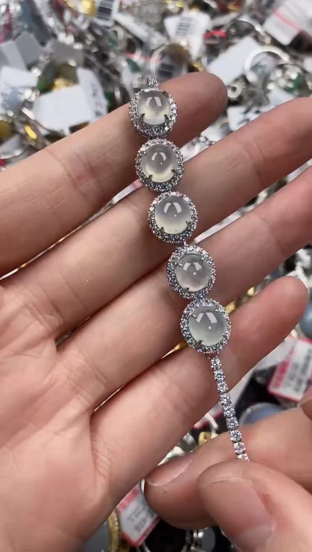 银S925镶嵌戒指翡翠999  8