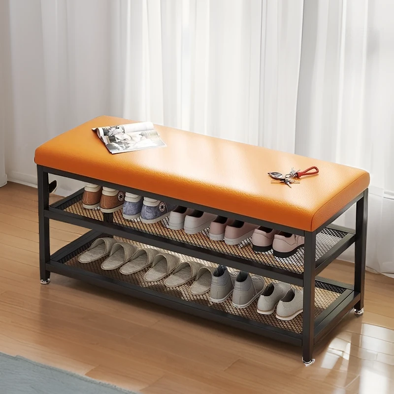 换鞋凳家用门口小户型可坐鞋柜坐凳一体入户玄关高端软包长条凳子