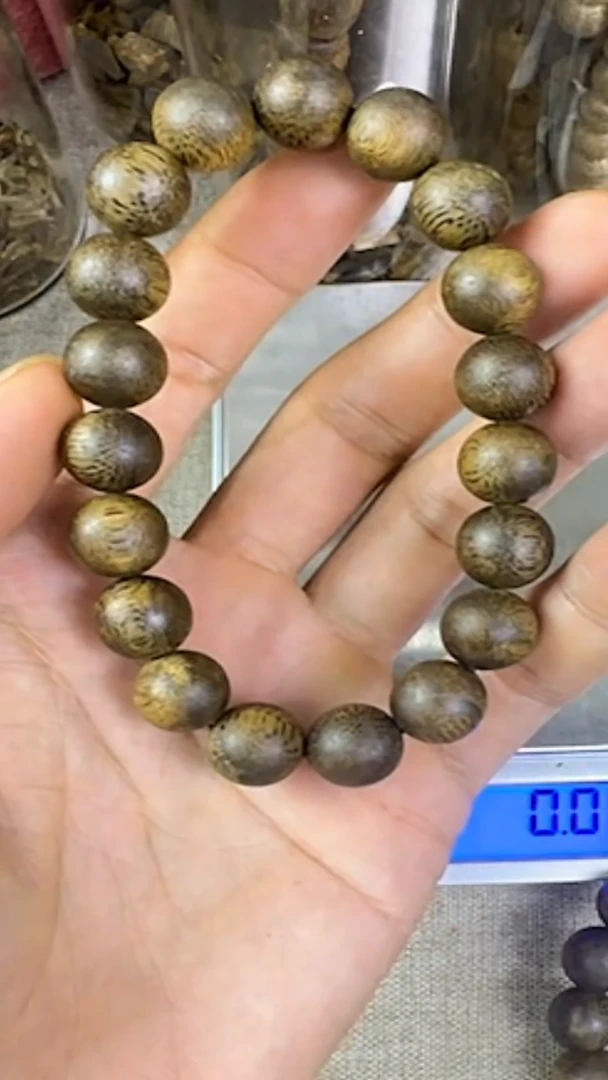 沉香手串种植绿棋1.1单圈9克