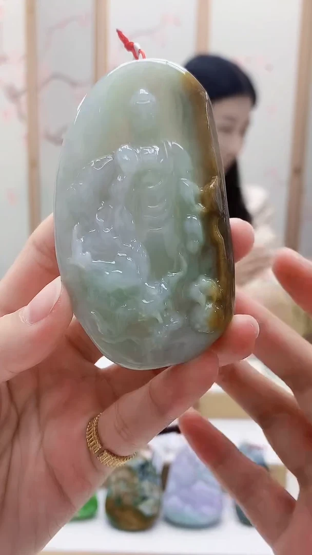 未镶嵌定制翡翠4812lr-毛货挂件10