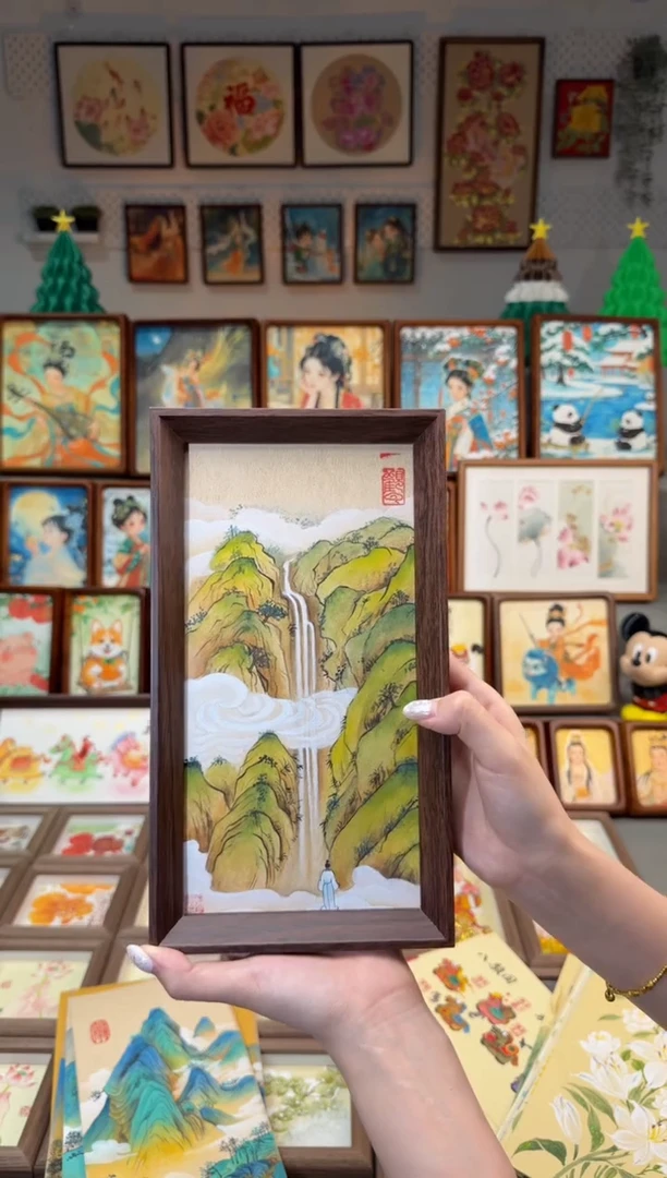 国画高山流水 手绘国画27