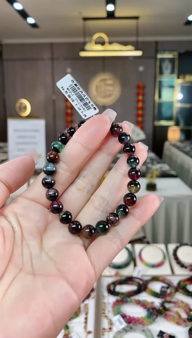 【闪购商品】碧玺西瓜单圈手串7mm+未镶嵌（多样性发一条）hon