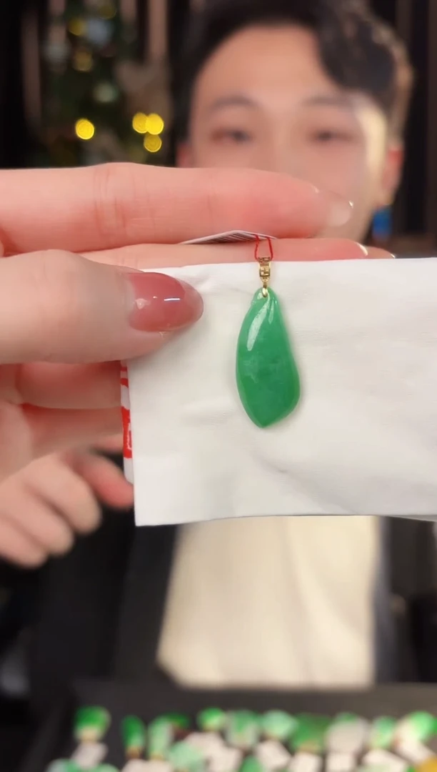 【闪购商品】翡翠颈饰18K金镶嵌缅料A货/支持复检/一件