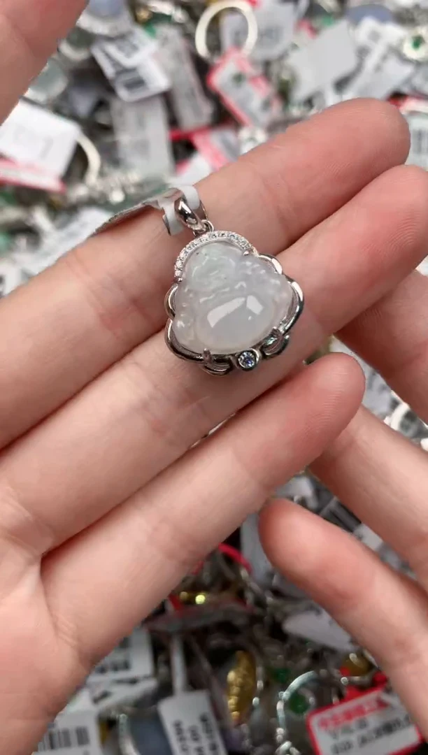 银S925镶嵌戒指翡翠16-16-16   1