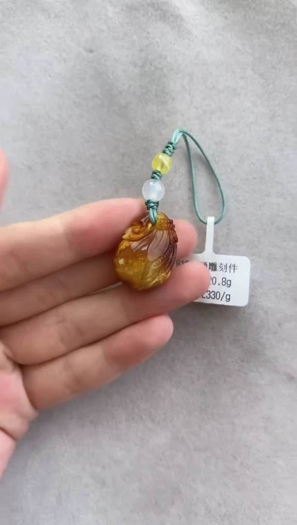 裸石琥珀未镶嵌10927178-手机坠