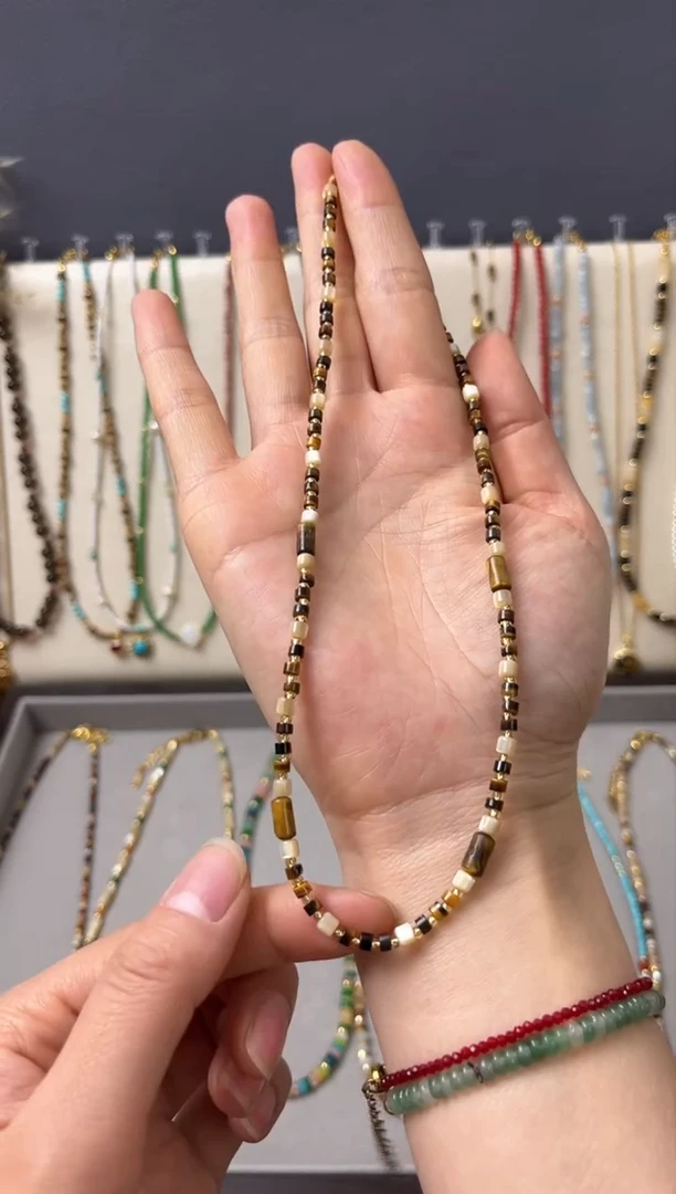 【闪购商品】石英质玉项链合金9号