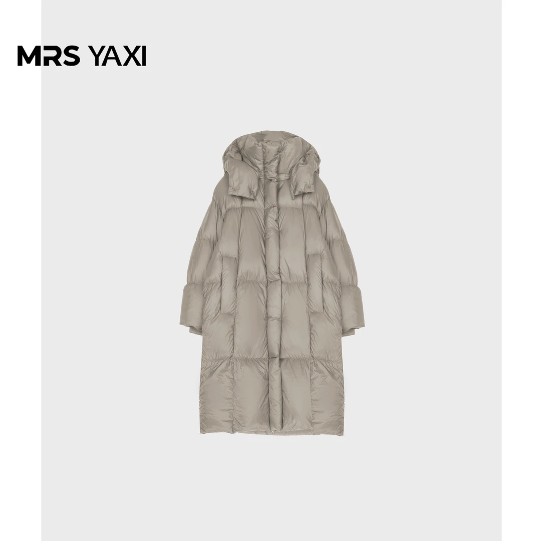 Mrsyaxi极简轻奢95白鹅绒中长款加厚鹅绒服YX4112201