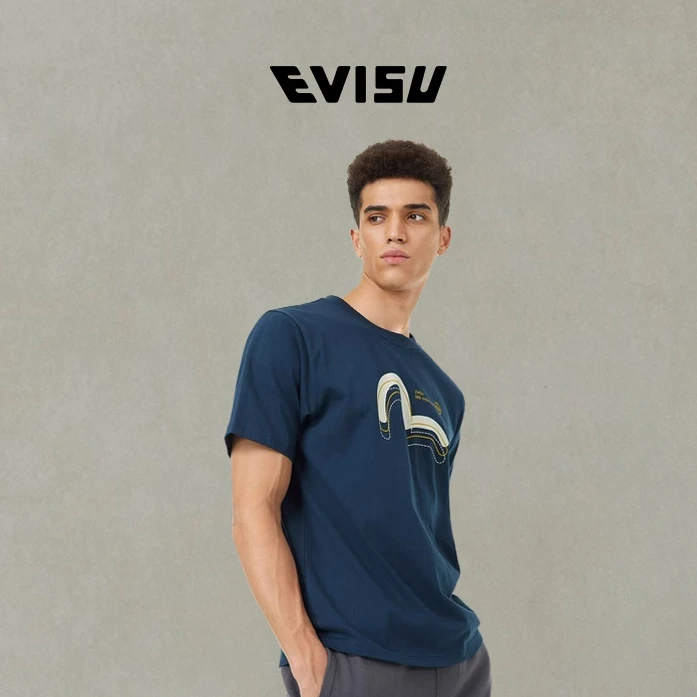 EVISU福神 2025秋季新品男士海鸥印花T恤2EAEPM4TS1205XXCT
