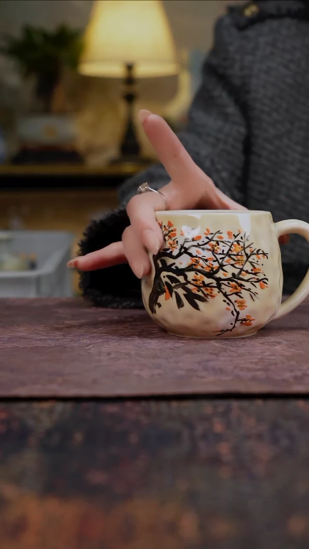 杯景德镇陶瓷杯碗柴烧多人