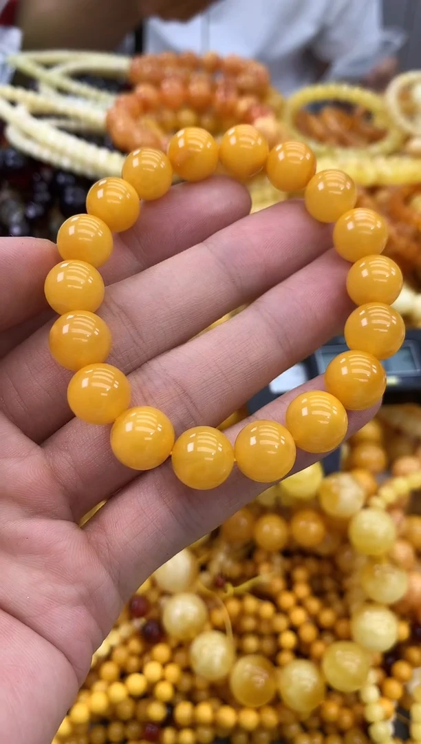 裸石蜜蜡未镶嵌手串