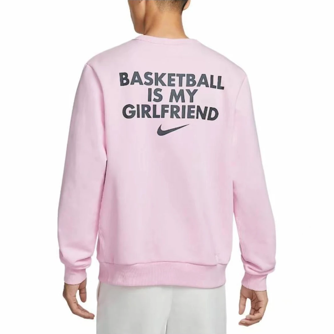 NIKE/耐克速干圆领时尚柔软套头卫衣男女泡沫粉IB5504663