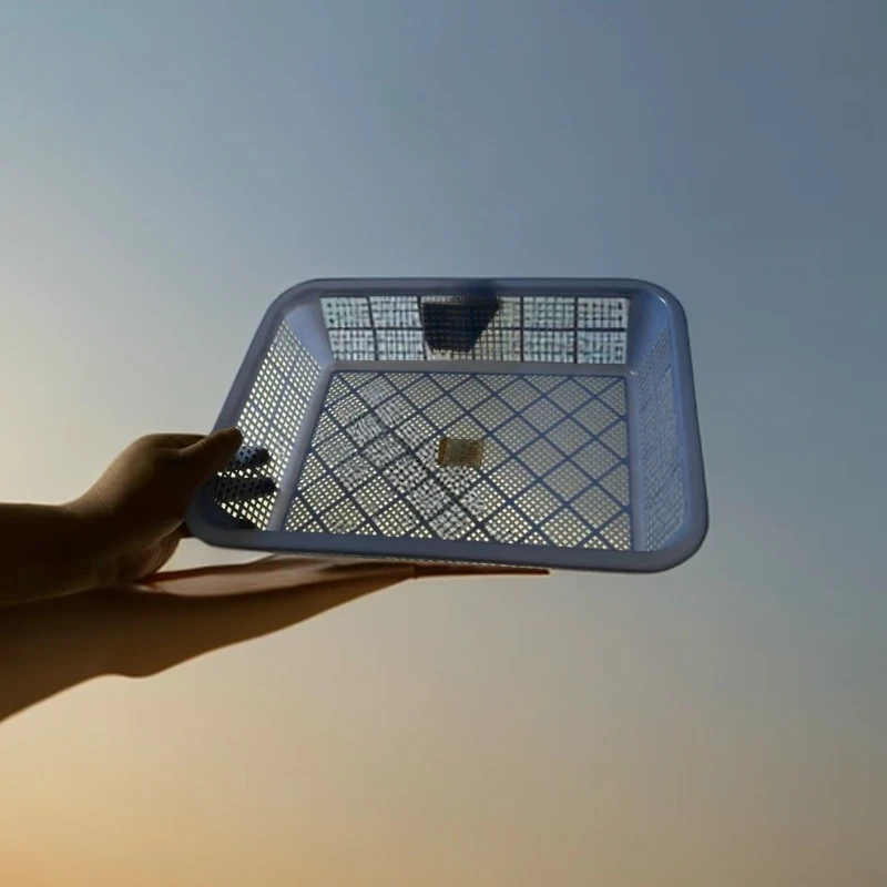 4#居家百货 镂空收纳筐 长方形塑料置物框