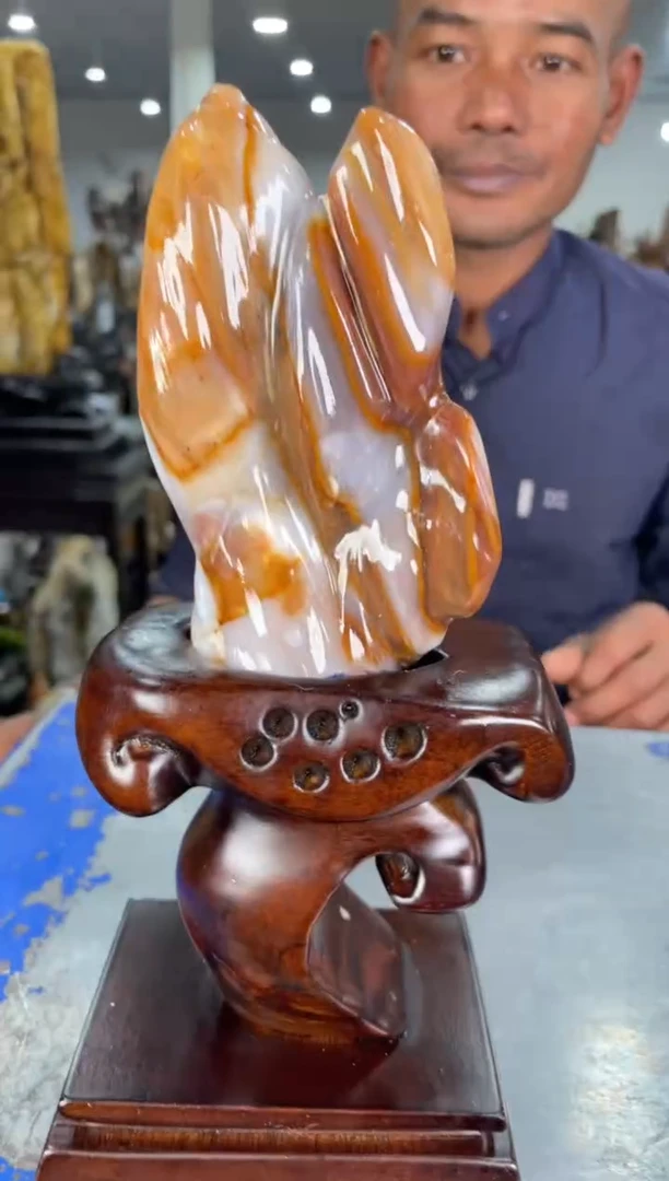 【闪购商品】硅化玉摆件未镶嵌42