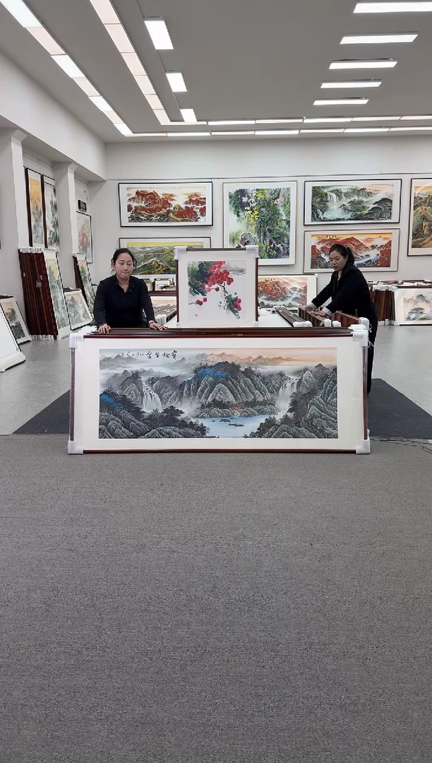 国画手绘  219*88  宝地生金