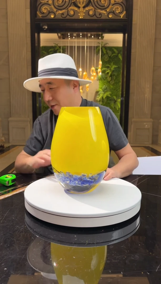 【闪购商品】摆件AJ1010022治愈黄艺术花器（预售）