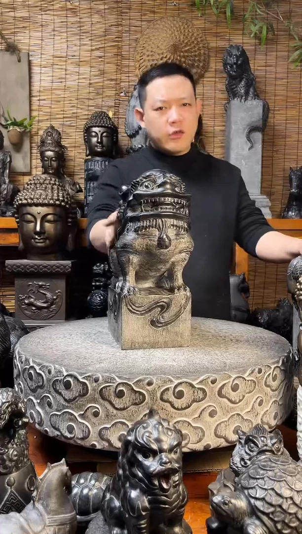 石材35狮子 天然青石雕刻