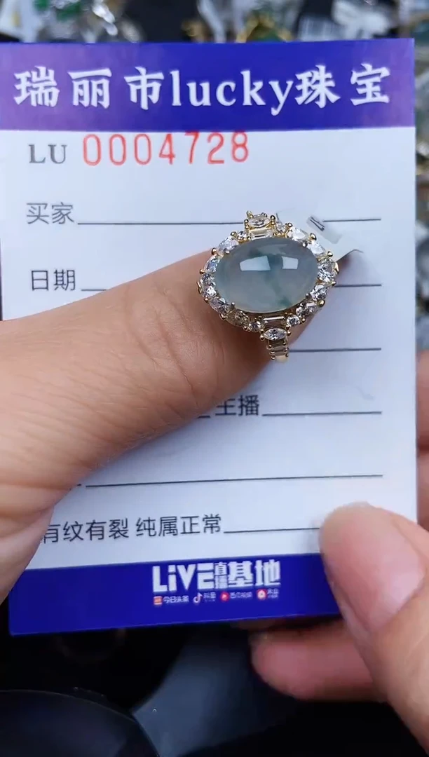 翡翠银S925镶嵌颈饰4728