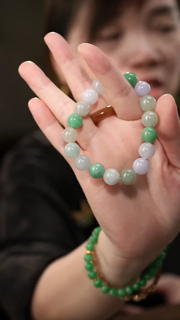 未镶嵌手串翡翠多宝翡翠圆珠手串