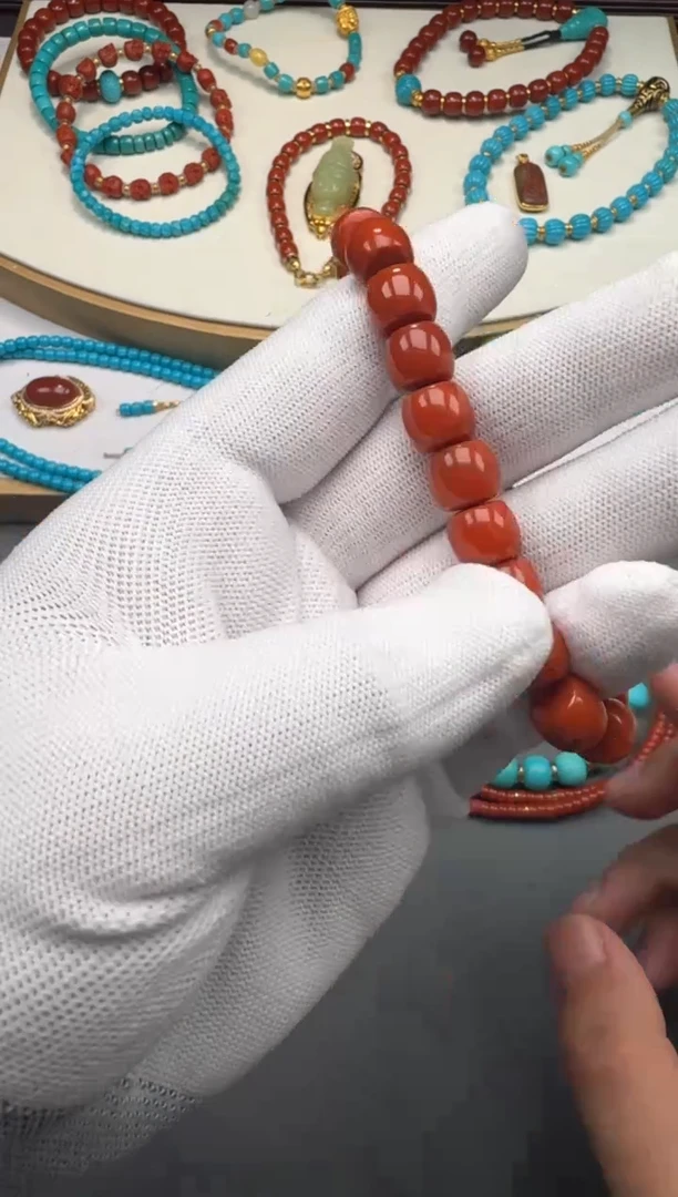 未镶嵌手串南红玛瑙吕**～111