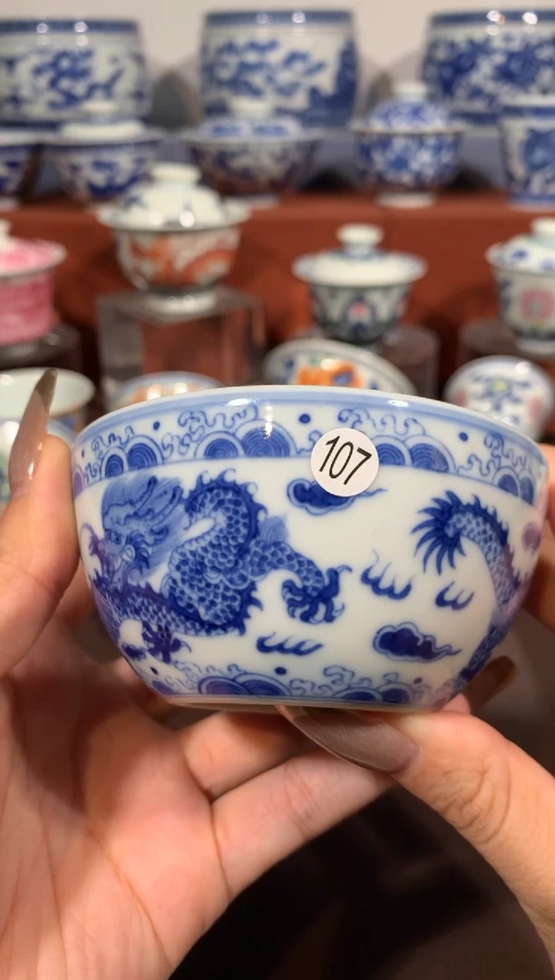 【闪购商品】摆件107青花龙纹单杯