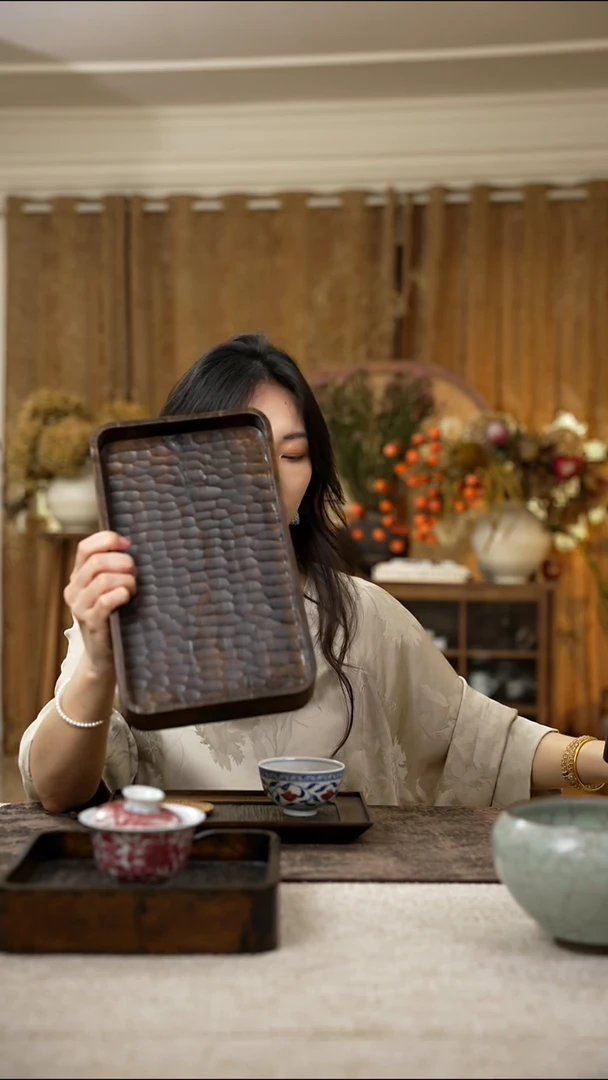 /A53老株木大漆壶承-长方