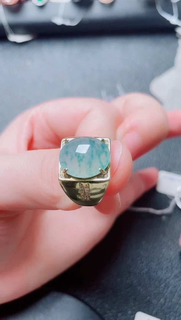 银S925镶嵌戒指翡翠1111