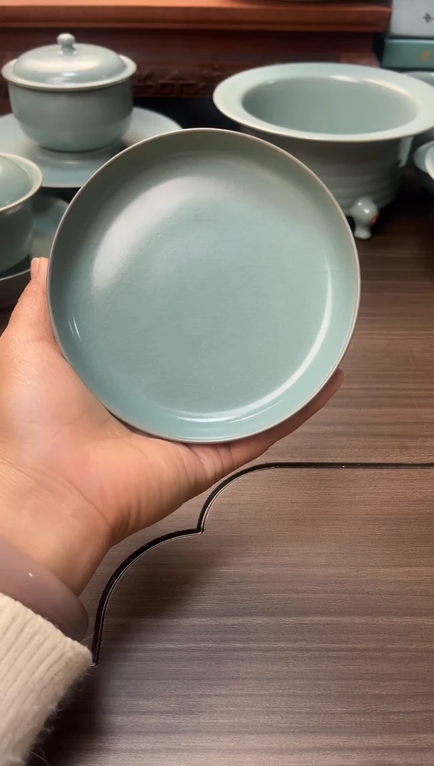 盘清凉寺原矿仿古釉奉化碟一级品