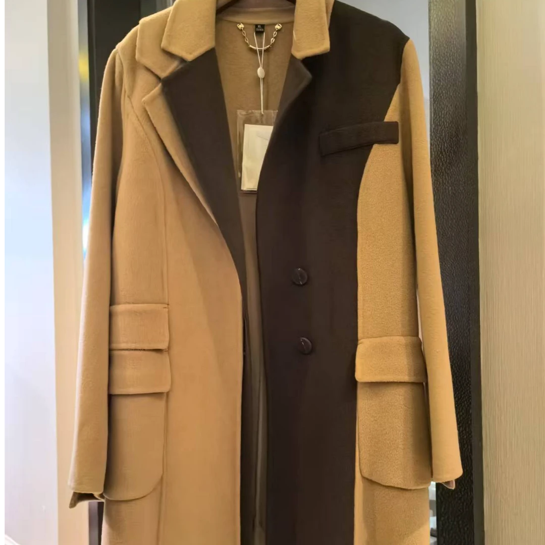 EDFNOT/杨红霞汝意BN驼色羊绒大衣BNMT6100-50