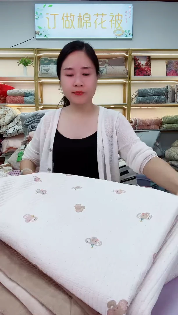 棉高品质天丝+绒床盖