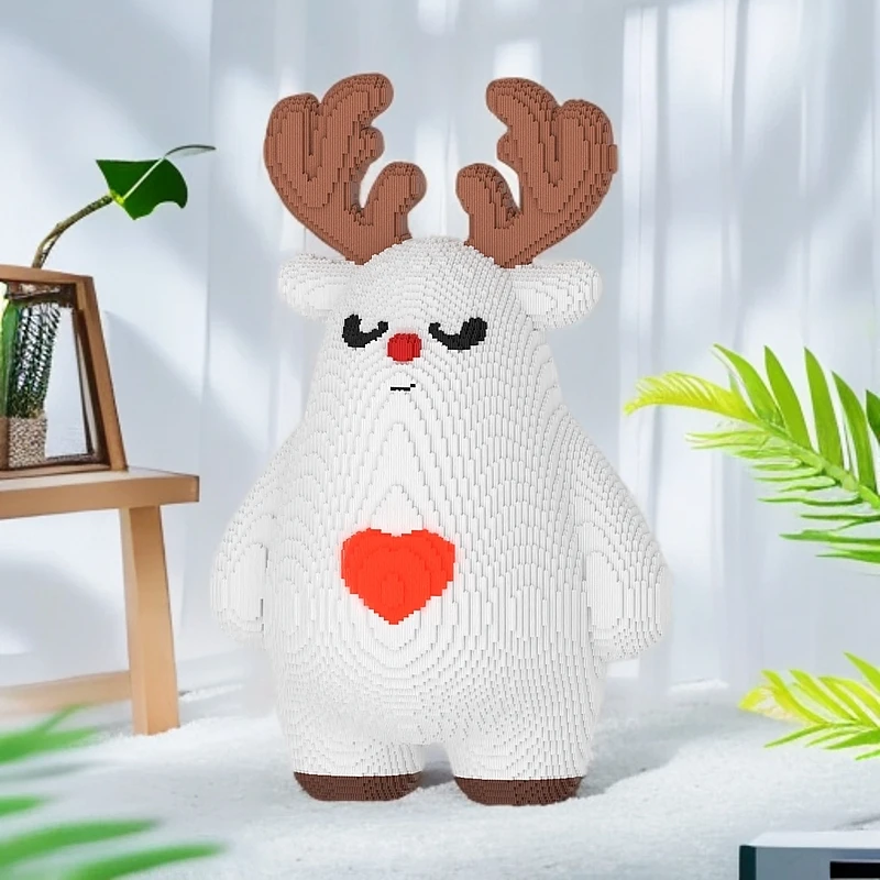 1米超大山神团子8毫米大颗粒串联积木（无纸质图纸）益智拼搭礼物