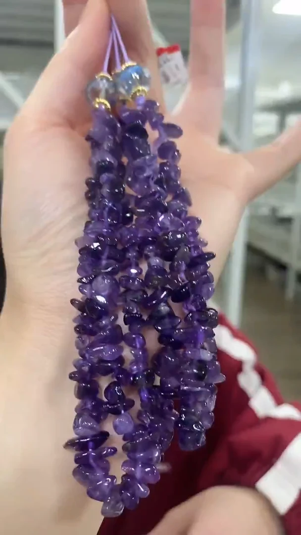 未镶嵌手链水晶紫水晶手机挂车挂